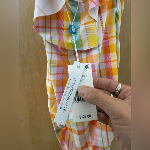 Bleu Rod Beattie Hip to Be Square Shirred Ruffle Bandeau One-Piece - Picture 10 of 12